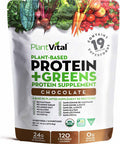 Plantvital Bundle -Vegan Protein Powder Chocolate - 24G/0G With 18 Superfoods And Whole Foods Multivitamins With 56 Superfoods For Your Daily Nutrients Needs.