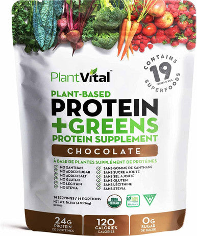 Plantvital Bundle -Vegan Protein Powder Chocolate - 24G/0G With 18 Superfoods And Whole Foods Multivitamins With 56 Superfoods For Your Daily Nutrients Needs.