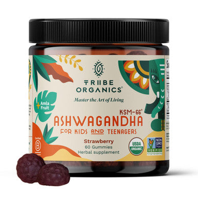 TRIBE ORGANICS Ashwagandha KSM-66 Gummies for Kids & Teens 60 Gummies
