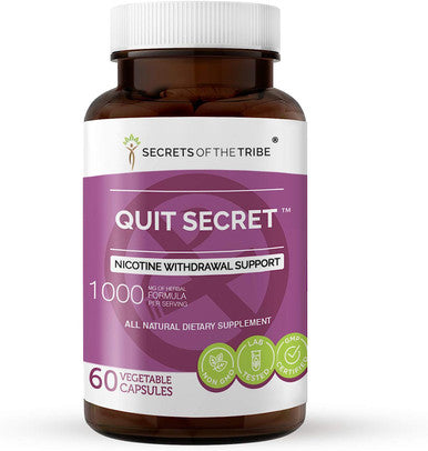 Secrets of the Tribe - Quit Secret, Withdrawal Support, Herbal Supplement Blend (60 Capsules)