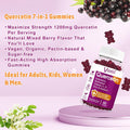 Quercetin Gummies, Quercetin With Vitamin C Zinc, Bromelain, Elderberry And Vitamin D, Immune Support Adults Kids, Women Men 120 Gummies Chewable