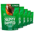 SkinnyDipped Dark Chocolate Cocoa Almonds, Healthy Snack, Plant Protein, Gluten Free, 3.5 oz Resealable Bags (Pack of 5)