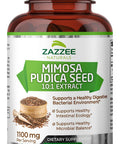 Zazzee Mimosa Pudica Seed 10:1 Extract, 200 Vegan Capsules, 1100 Mg, 3+ Month Supply, Potent 10:1 Extract, Non-Gmo And All-Natura