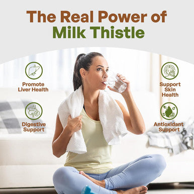 Go Nutra Milk Thistle Powder 1 Lb. Milk Thistle Extract 5:1 Strength Silymarin Silybum Marianum Herbal Supplement Non-Gmo