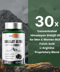 Shilajit for Men Women Shilajit with Naturally Fulvic Acid and L-Arginine Himalayan Shilajits for Extra Power Stamina and Immune Support Non-GMO Made in USA 60 Capsules, 1,300mg Per Serving