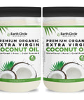 Earth Circle Organics Premium Ultra-Pure Unrefined Cold Pressed Extra Virgin Coconut Oil - Gluten-Free, Keto & Paleo Friendly - Raw Coconut Oil for Skin & Hair Care, Cooking, Baking & More - 1 Gallon