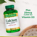 Nature's Bounty Calcium Carbonate & Vitamin D Supports Immune Health & Bone Health 1200Mg Calcium & 1000Iu Vitamin D3 120 Softgels