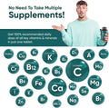 Weightworld Multivitamin Tablets for Men & Women with 27 Active Multivitamins & Minerals Like Iron Zinc & Vitamin D - Peppermint Flavour 400 Micro Tablets - Vegan Multivitamins Nutritional Supplement