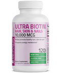 Bronson Ultra Biotin 10,000 Mcg Hair Skin And Nails Supplement, Non-Gmo, 120 Vegetarian Capsules