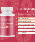 Celebrate Vitamins Celebrateone 18, 18Mg Iron - Once Daily Bariatric Multivitamin, Essential Vitamins & Minerals - Gastric Bypass & Sleeve Gastrectomy Supplement (90 Capsules)