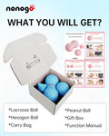 Nonogo Massage Lacrosse Ball Set For Myofascial Release, Trigger Point Therapy, Deep Tissue Massage, Muscle Relief For Back, Neck, Shoulder, Foot Pain