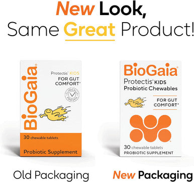 BioGaia Probiotic Chewable Tablets, Box Simple and Easy Way To Promote Digestive and Immune Health 30 Count