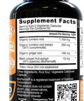 BE HERBAL Organic Turmeric Curcumin 1500mg with Black Pepper & Ginger - The Most Potent Certified Organic Turmeric Curcumin Supplement with 95% Curcuminoids - 120 Veg Capsules (120)
