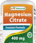 Best Naturals Magnesium Citrate (Citrato de Magnesio) 400mg 250 Tablets (400 mg of Elemental Magnesium per 2 Tablets) (1)