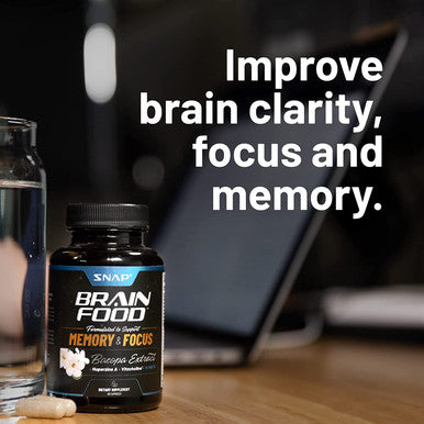 Nootropics Brain Booster Supplement for Memory and Focus Improve Brain Focus Clarity Memory Supplements for Seniors Adults Energy Mood Booster Bacopa Extract Ginkgo Biloba 60 Capsules