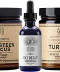 Anima Mundi Fat Belly Kit - 3-Piece Set Includes Fat Belly Tonic, Turmeric Powder, and Mangosteen-Hibiscus Powder - Herbal & Botanical Support