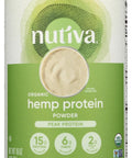 Nutiva Organic Cold-Pressed Raw Hemp Seed Protein Powder, Peak Protein, 16 Ounce, USDA Organic, Non-GMO, Whole 30 Approved, Vegan, Gluten-Free & Keto, Plant Protein with Essential Amino Acids