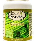 Celery Seed 600mg 90 Tablets [1 bottle] by Total Natural, circulatory health, Healthy Cardiovascular And Urinary Tract Function, Men And Sex Health Care