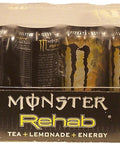 Monster Rehab Tea + Lemonade + Energy, Energy Drink 15.5 Ounce | Energy Iced Tea, Pack of 15