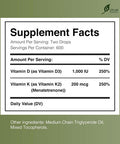Vitamin D And K2 Drops - Liquid Vitamin D3 With K2 Supplements For Adults And Kids - D3/K2 Vitamins Supplement For Supreme Absorption And Healthy Bones - Made In Usa