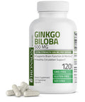 Bronson Ginkgo Biloba 500mg Extra Strength 500mg - Supports Brain Function & Memory Support, 120 Vegetarian Capsules