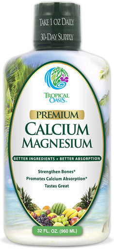 Premium Liquid Calcium Magnesium Citrate - Natural formula w/ support for strong bones - Liquid Vitamin Supplement w/ Calcium, Magnesium, Boron & Vitamin D3 - Up to 98% Absorption Rate- 32oz, 64 Serv