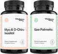 Myo DChiro Inositol 90Day Supply Saw Palmetto Hormone Balance Healthy Ovarian Function Fertility and Hair Support Vegan Friendly