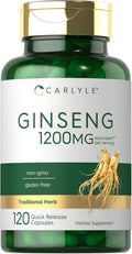 Carlyle Ginseng | 120 Capsules | 1200mg | Non-GMO and Gluten Supplement