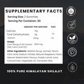 Pure Himalayan Shilajit Resin Potency Gummies Supplement For Men & Women 1000Mg Sugar 85+ Trace Minerals Immumity, Energy, Vitality & Brain Natural Raspberry Flavor (60 Count)