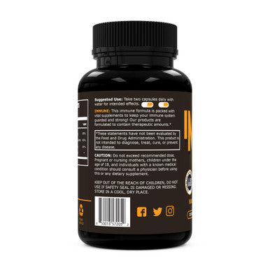 Zealthy Immune Booster Supplement. Best Immunity System Support Pills with Elderberry, Vitamin C, Zinc, and Vitamin D3. Daily Defense Multi-Vitamins Antioxidant Boost Pill for Men & Women (60 Ct)