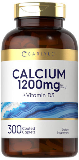 Carlyle Calcium 1200Mg With Vitamin D3 | 300 Caplets | Non-Gmo, Gluten Free, And Vegetarian