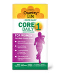 Country Life Core Daily-1 Multivitamins For Women Energy Support 60 Tablets 2 Month Supply