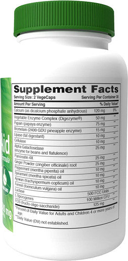 Health Thru Nutrition DigestAid Digestive Enzyme Complex Vegecaps 520mg Pack of 60