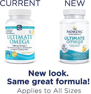 Nordic Naturals Ultimate Omega Lemon, 1280 mg 120 Soft Gels