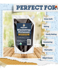 Fermentaholics Organic Unsulphured Blackstrap Molasses | 20 Oz Pouch | Ou her & Unsulfured | Spouted Pouch For Easy Measuring And Pouring (1-Pack 20 Fl Oz)