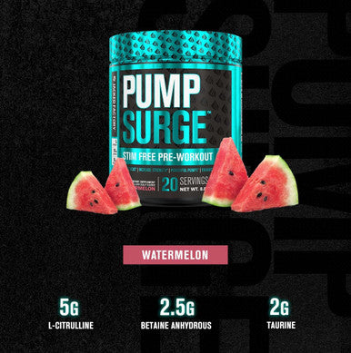 Nitrosurge PreWorkout Pumpsurge CaffeineFree PreWorkout Morning Night Bundle for Increased Focus Stamina Endless Energy Powerful Pumps Watermelon Flavor