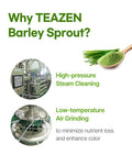 Teazen Organic Barley Sprout Juice Powder Korean Organic Superfood Greens Grass Great for Iced Tea and Smoothie 100g (3.5oz)