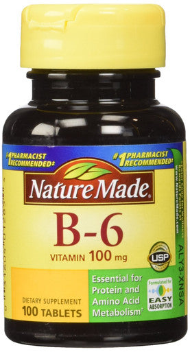 Nature Made Vitamin B-6 100 mg Tablets 100 ea
