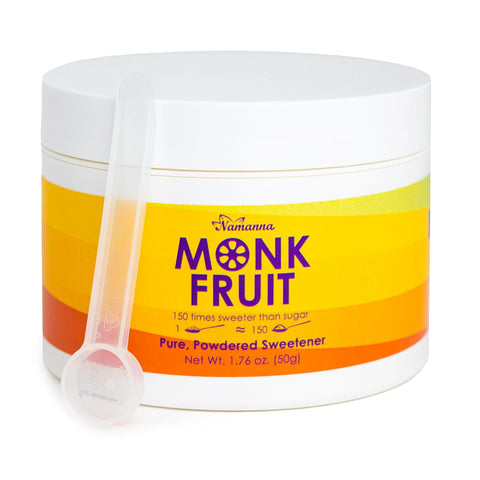 NAMANNA Pure Monk Fruit Sweetener- Zero Calorie, Zero Carb, Paleo Safe (50% Mogroside V, 70g, 1,400 Servings)
