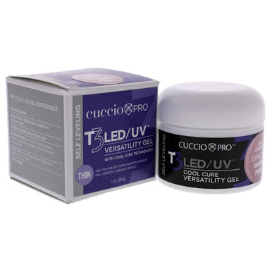 Cuccio Pro T3 Led/Uv Cool Cure Versatility Gel - Self-Levelling Gel With Calcium - Incredibly Flexible - Strong Adhesion - High Shine Finish - Fast Application - Opaque Ultra Pink - 1 Oz Nail Gel