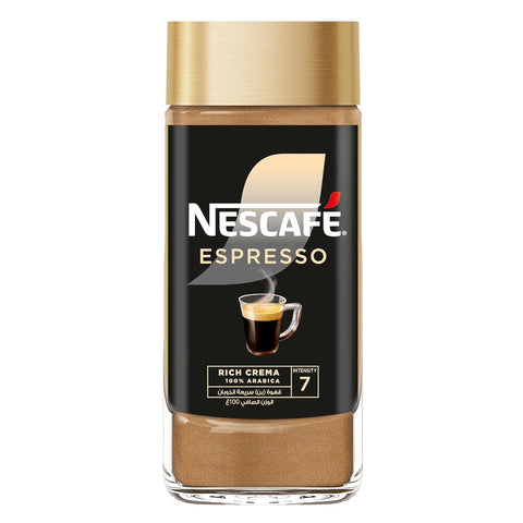 NESCAFE Gold Espresso Instant Coffee, 100g/3.5oz, Jar (2 Pack), {Imported from Canada}