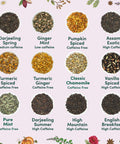 Vahdam Assorted Tea Set Variety Pack | 24 Different Flavour Individually Wrapped Pyramid Tea Bags | Herbal tea Green Tea Chai Tea