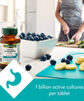 Nature's Bounty Chewable Acidophilus With B. Lactis Strawberry Flavour Tablets - Pack Of 60 Chewable Tablets - 1 Billion Active Cultures Per Tablet - Suitable For Vegetarians And Vegans