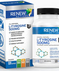 Renew Actives Potent L-Tyrosine Supplement For Amino Acid Support | Boost Muscle Protein Synthesis, Enhance Health & Well Being | 500Mg, 120 Capsules