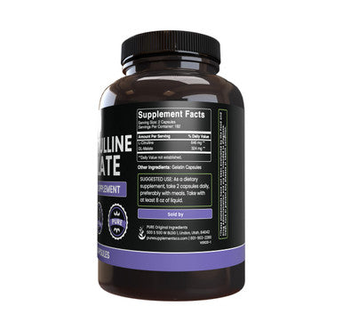 PURE ORIGINAL INGREDIENTS L-Citrulline Dl-Malate 2:1 (365 Capsules) No Magnesium Or Rice Fillers, Always Pure, Lab Verified