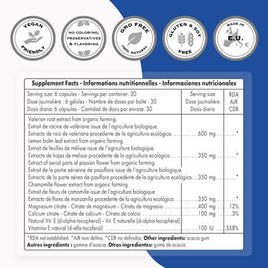 Supersmart Muscle Relaxing Formula Natural Organic Supplement with Vitamin E Magnesium Support Healthy Joints Bones Muscles NonGMO Gluten Free 180 Vegetarian Capsules