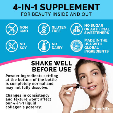 Liquid Collagen Peptides For Women - Complex With Biotin Vitamin, Hydrolyzed Keratin Protein And Saw Palmetto - Comprehensive Formula For Hair, Skin, And Nails Wellness - 2Fl Oz (Pack Of 2)