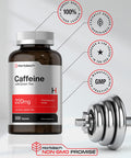 Caffeine Pills 200mg with Green Tea | 500 Tablets | Vegetarian, Non-GMO & Gluten Free | by Horbaach