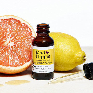 Mad Hippie Vitamin C Serum with Vitamin E, Skin Care Packed with Natural Vegan Active Ingredients, Apply Before Sunscreen or Make Up, For Healthy Glowing Skin, 1.02 Fl. Oz.