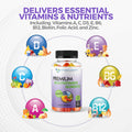 Multivitamin Gummies for Adults and Kids with Vitamin A C D3 E B6 B12 Biotin and Zinc with No High Fructose Corn Syrup Gluten or Artificial Sweeteners 60 Gummy Vitamins Full 30Day Supply